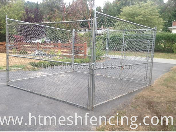 Heavy Duty Outdoor Dog Kennels Chain Link Large Metal Dog Cage Galvanized Factory Sales